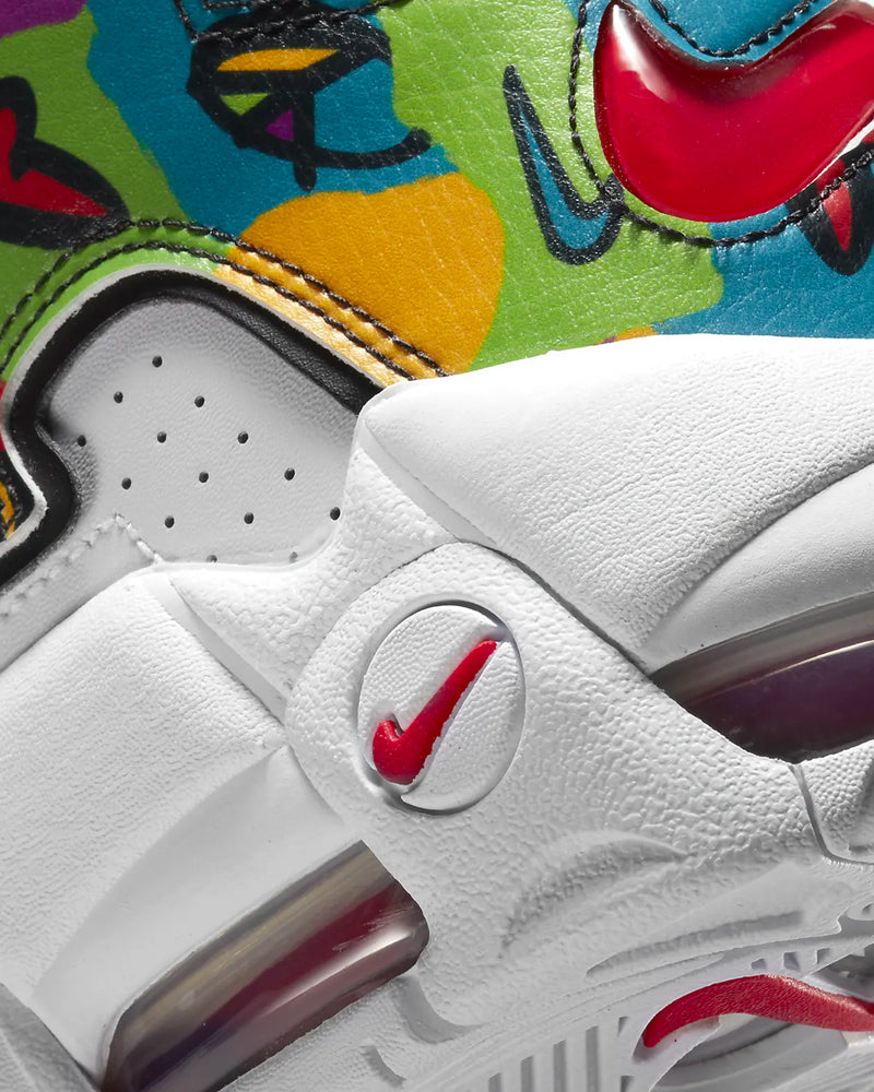 Nike Air More Uptempo White / Black / University Gold / University Red High Top Sneakers - 6