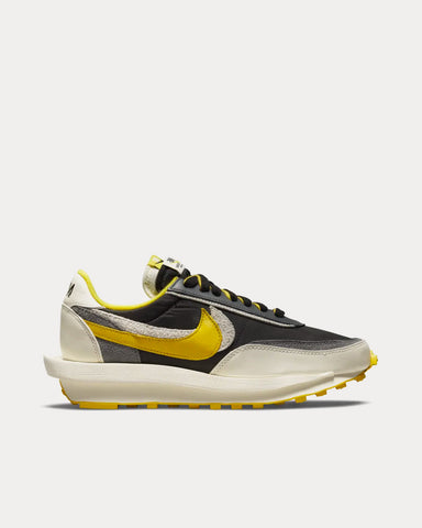 Nike x Sacai x UNDERCOVER LDWaffle Black and Bright Citron Low Top Sneakers