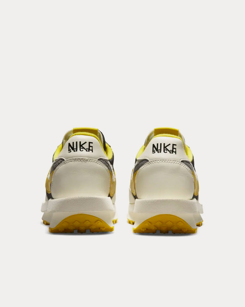 Nike x Sacai x UNDERCOVER LDWaffle Black and Bright Citron Low Top Sneakers - 4