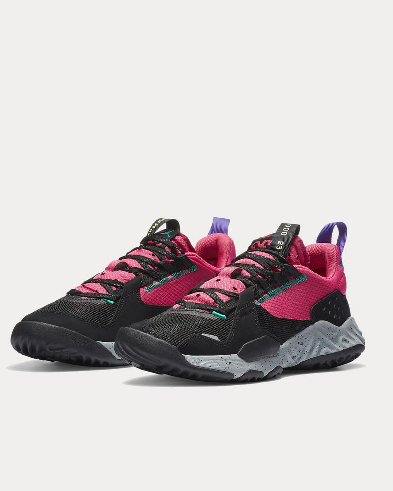 Jordan Delta Black Court Purple Low Top Sneakers - 2
