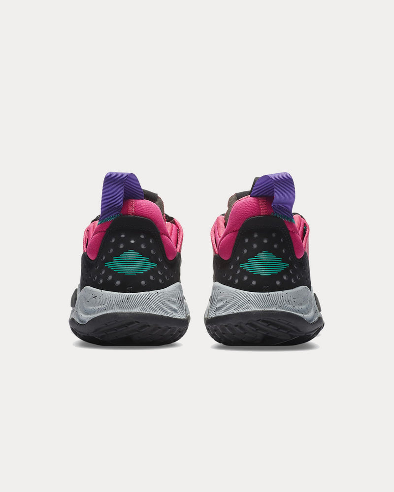 Jordan Delta Black Court Purple Low Top Sneakers - 4