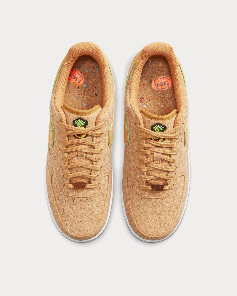 Nike Air Force 1 '07 Premium Multi-Colour / Flax / Lime Glow / Metallic Gold Low Top Sneakers - 2