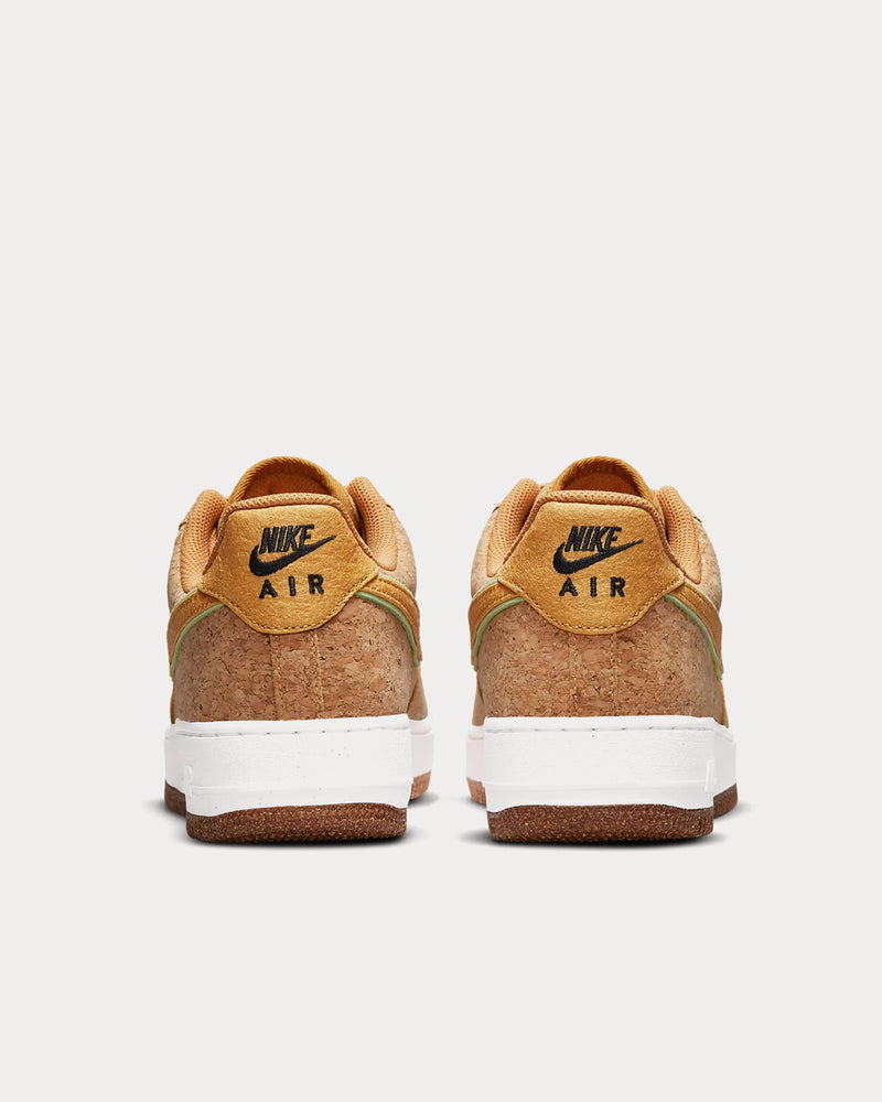 Nike Air Force 1 '07 Premium Multi-Colour / Flax / Lime Glow / Metallic Gold Low Top Sneakers - 4