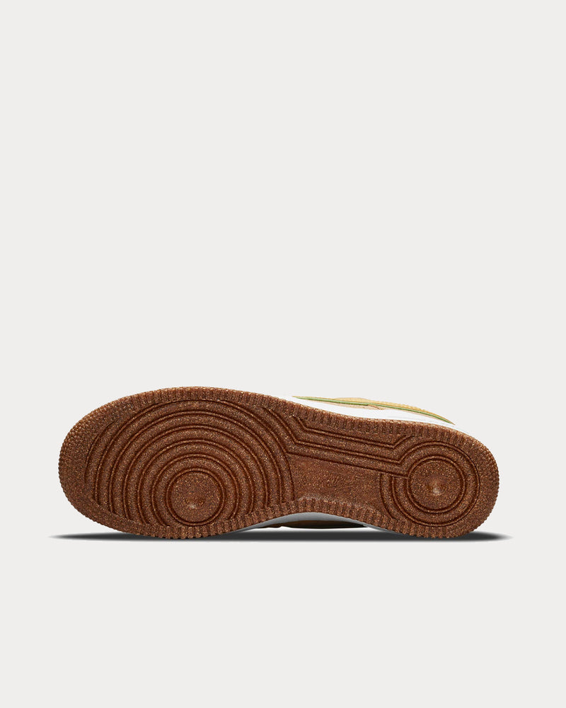 Nike Air Force 1 '07 Premium Multi-Colour / Flax / Lime Glow / Metallic Gold Low Top Sneakers - 5
