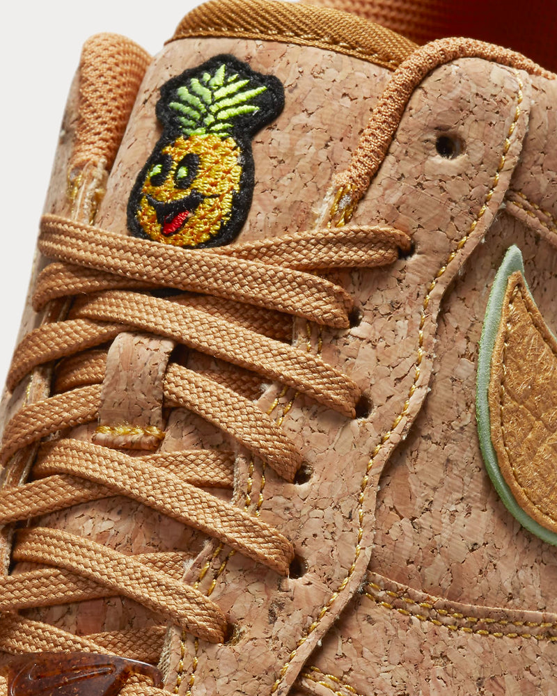 Nike Air Force 1 '07 Premium Multi-Colour / Flax / Lime Glow / Metallic Gold Low Top Sneakers - 6