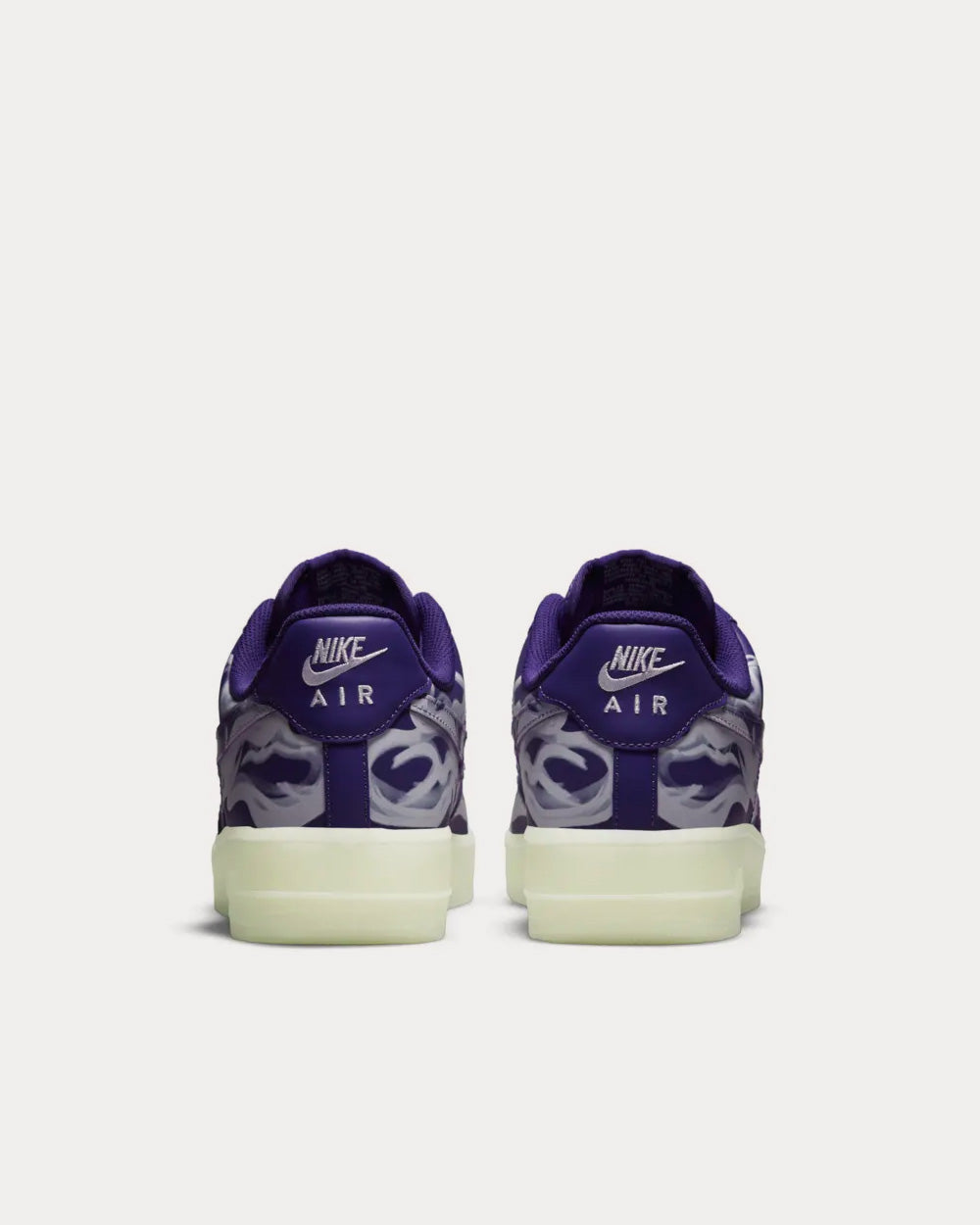 Nike - Air Force 1 'Purple Skeleton' Low Top Sneakers