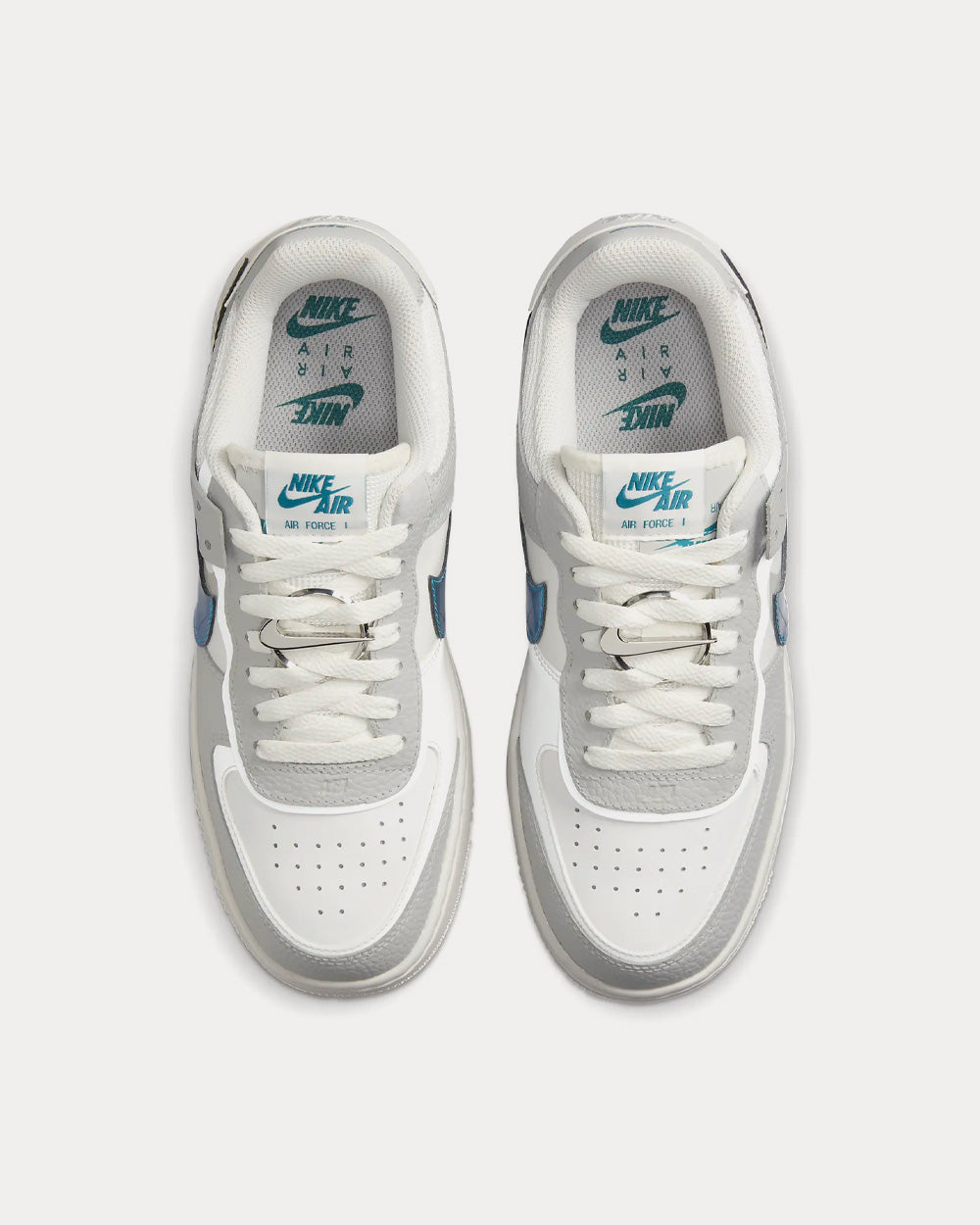 Nike Air Force 1 Shadow Summit White Grey Fog Bright Spruce Summit White Low Top Sneakers Sneak in Peace