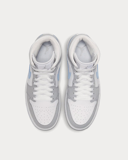 Jordan Air Jordan 1 Mid White / Aluminium / Wolf Grey High Top Sneakers - 3
