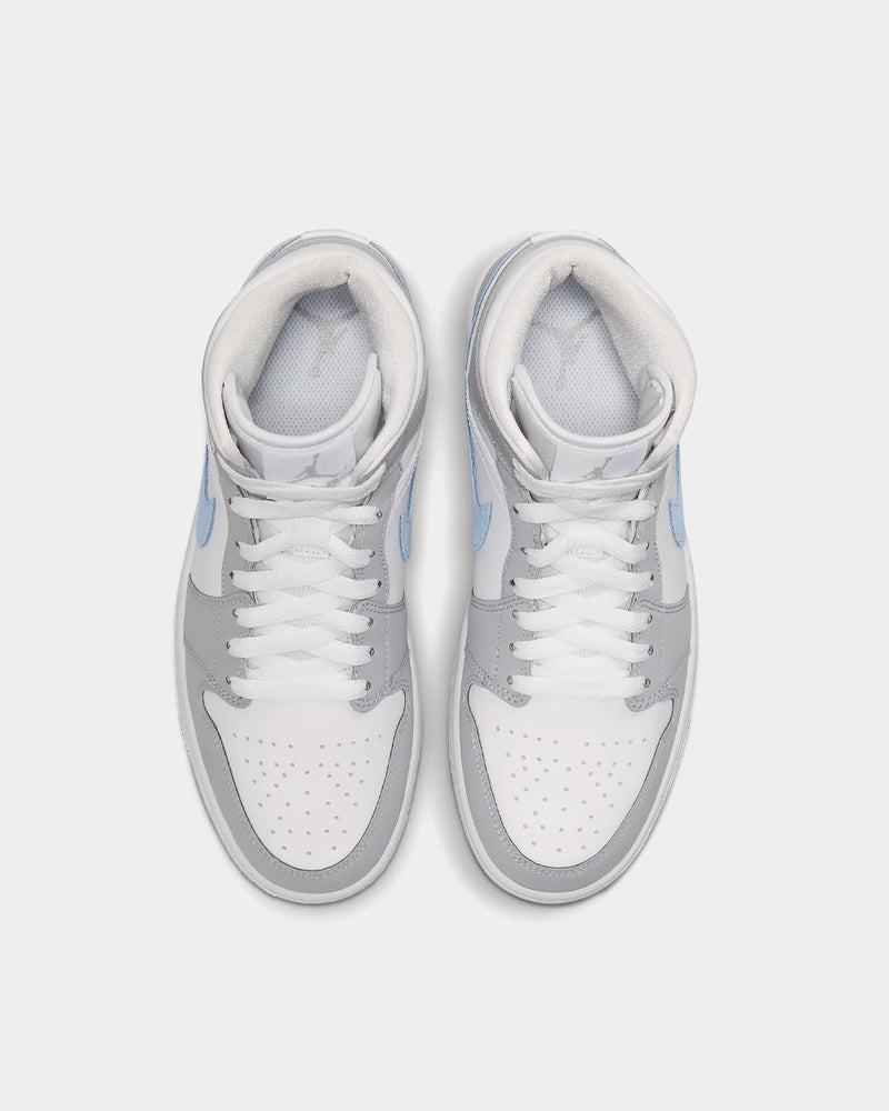 Jordan Air Jordan 1 Mid White / Aluminium / Wolf Grey High Top Sneakers - 3