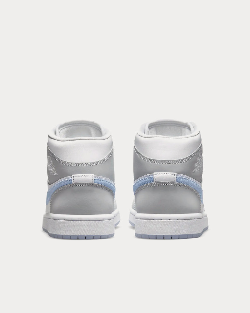 Jordan Air Jordan 1 Mid White / Aluminium / Wolf Grey High Top Sneakers - 4