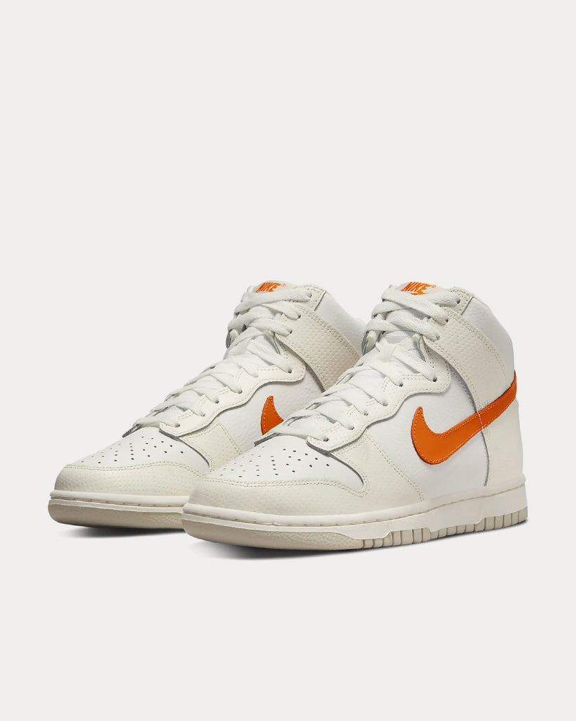White and orange nike high tops Clearance