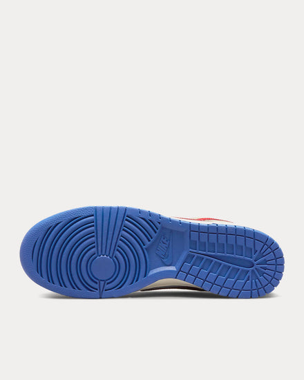 Nike Dunk Low Light Iron Ore / White / Game Royal / University Red Low Top Sneakers - 5