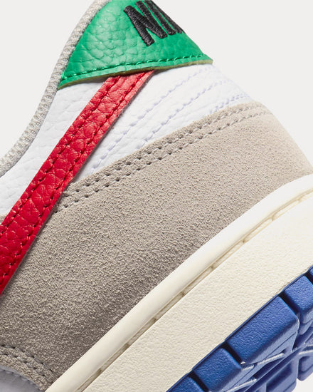 Nike Dunk Low Light Iron Ore / White / Game Royal / University Red Low Top Sneakers - 6