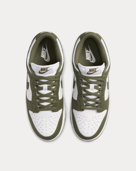 Nike Dunk Low White / White / Medium Olive Low Top Sneakers - 2