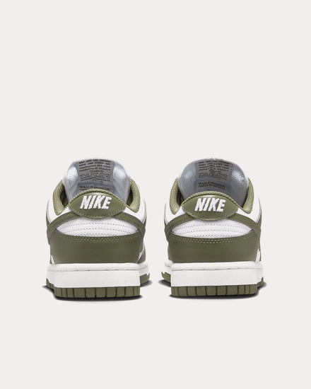 Nike Dunk Low White / White / Medium Olive Low Top Sneakers - 4