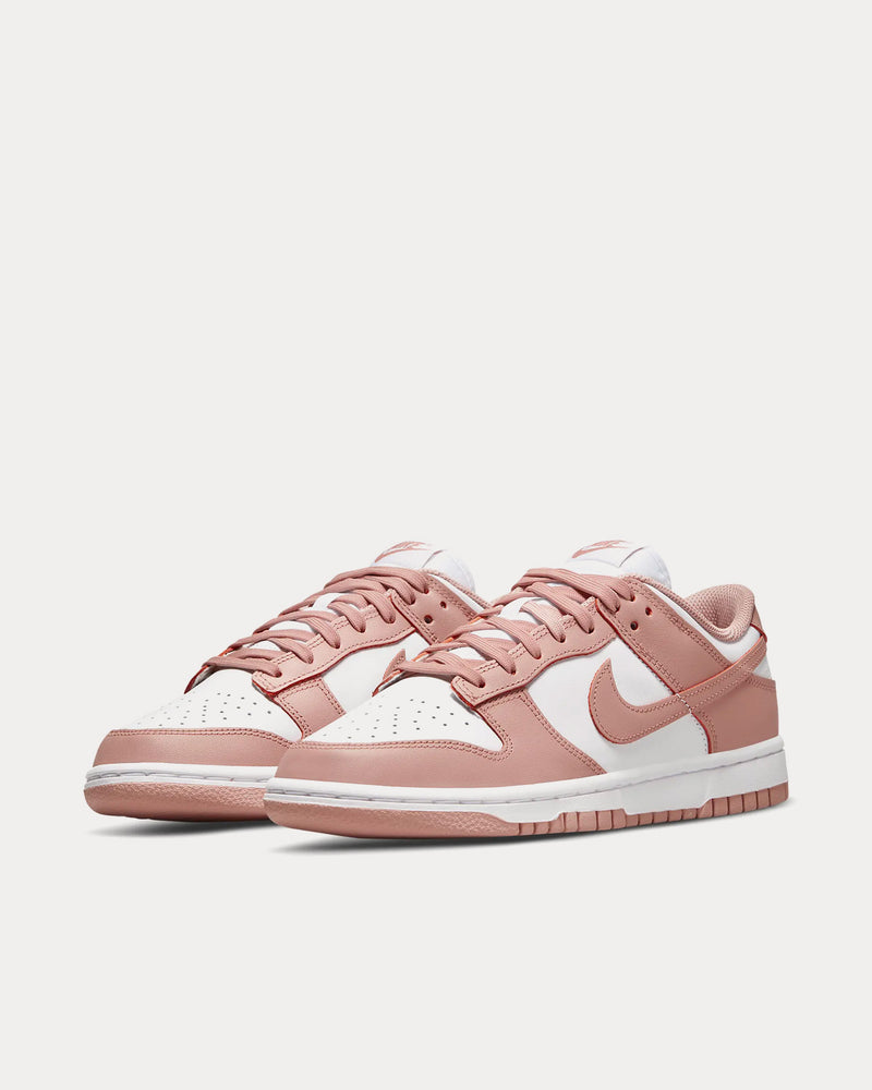 Nike Dunk Low White / Rose Whisper Low Top Sneakers - 3