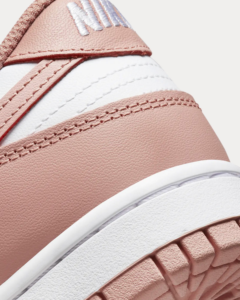 Nike Dunk Low White / Rose Whisper Low Top Sneakers - 5