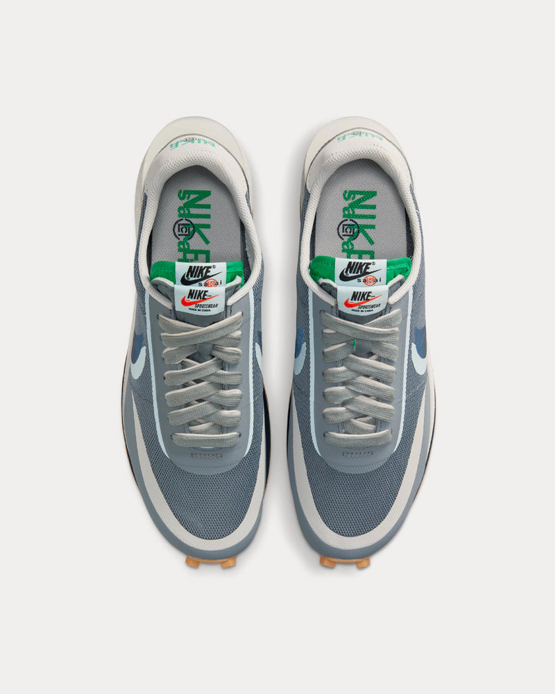 Nike x Sacai x CLOT LDWaffle Obsidian Grey Low Top Sneakers - 2