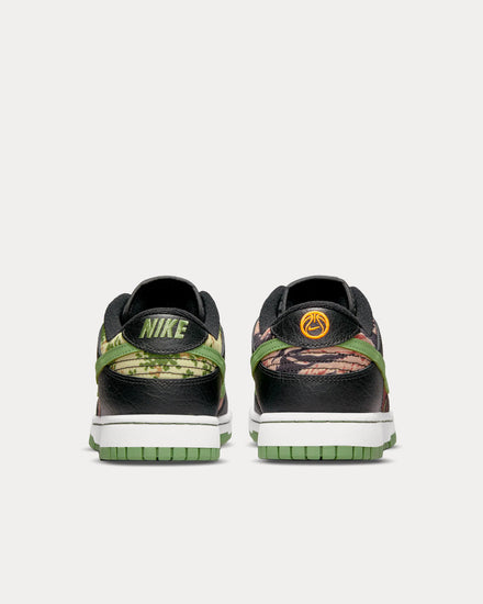 Nike Dunk Low SE Black / Green / Orange Low Top Sneakers - 4