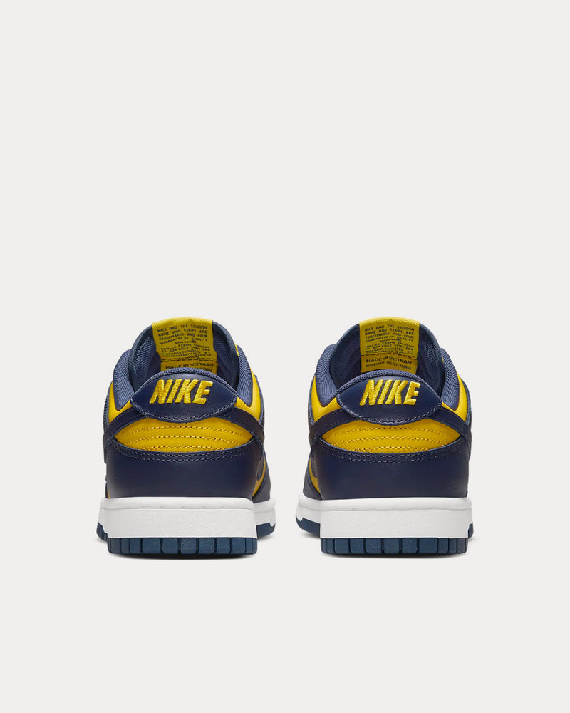 Nike Dunk Low Retro Varsity Maize / White / Total Orange / Midnight Navy Low Top Sneakers - 4