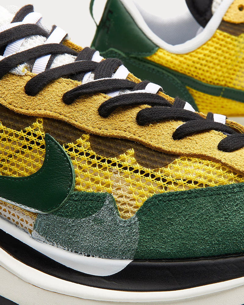 Nike x Sacai VaporWaffle Tour Yellow & Gorge Green-Sail Low Top Sneakers - 4