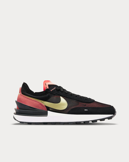 Nike Waffle One Black / Magic Ember / Crimson Bliss / Lime Ice Low Top Sneakers - 1