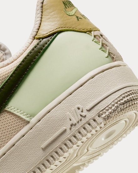 Nike Air Force 1 Scrap Light Bone / Light Green Low Top Sneakers - 6