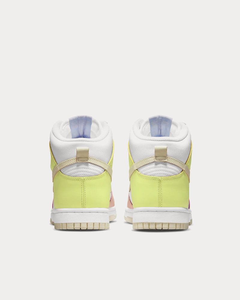 Nike Dunk High White / Light Lemon Twist / Pure Violet / Cashmere High Top Sneakers - 4