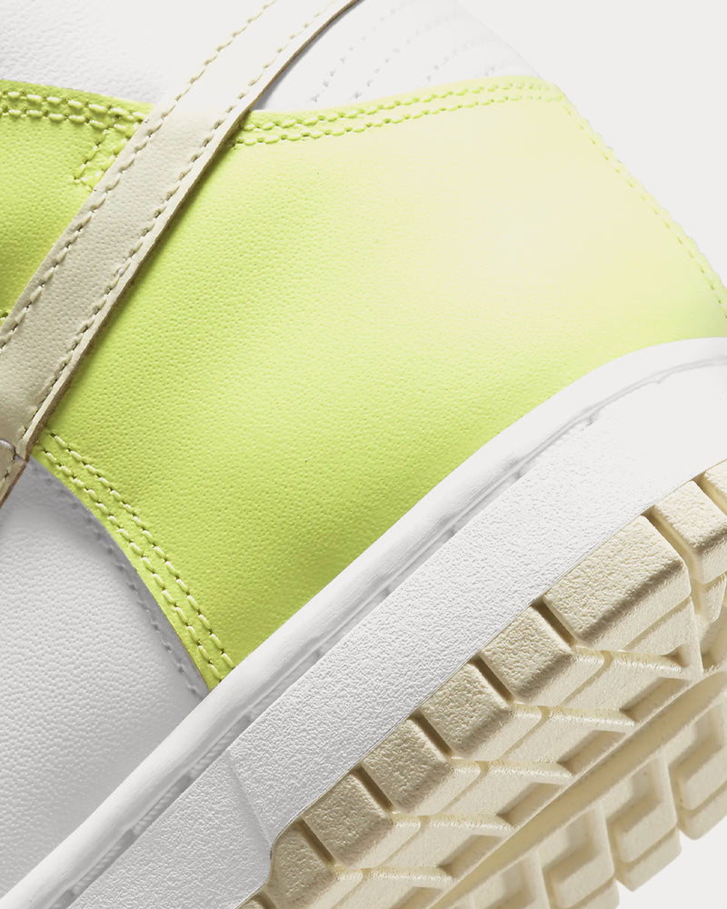 Nike Dunk High White / Light Lemon Twist / Pure Violet / Cashmere High Top Sneakers - 6