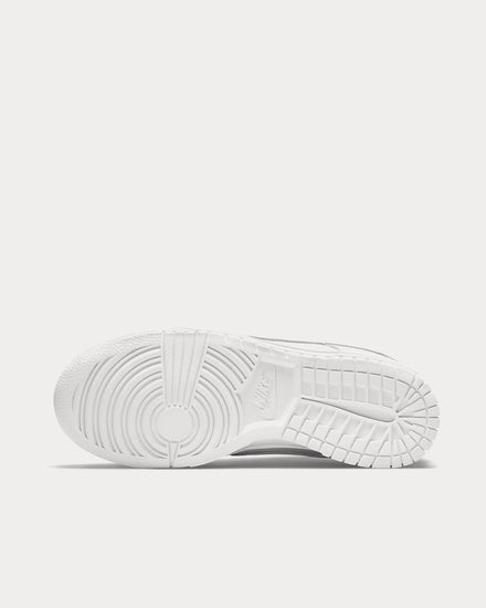 Nike Dunk Low White / White / White Low Top Sneakers - 5