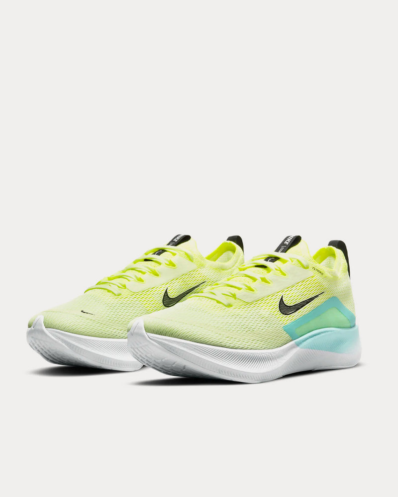 Nike Zoom Fly 4 Barely Volt / Dynamic Turquoise / Volt / Black Running Shoes - 3