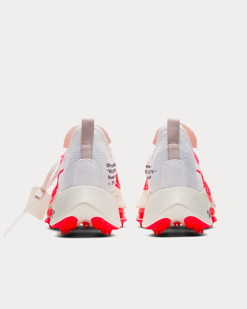 Nike x Off-White - Air Zoom Tempo NEXT% White / Solar Red Low Top Sneakers