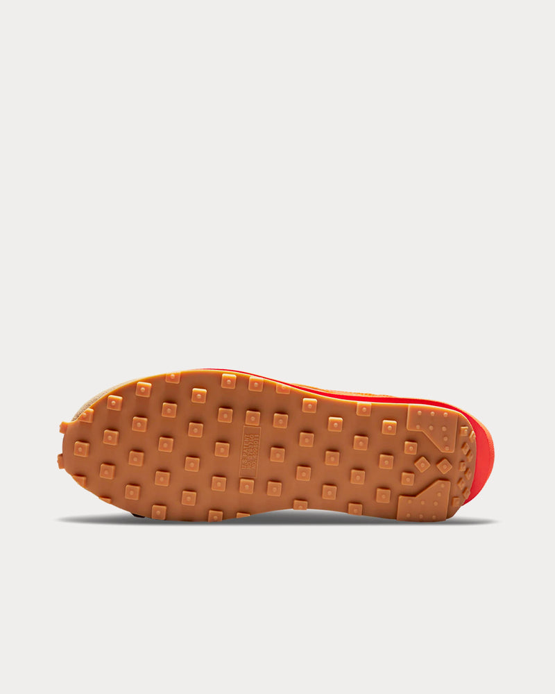 Nike x Sacai x CLOT LDWaffle Orange Blaze / Deep Red Low Top Sneakers - 4