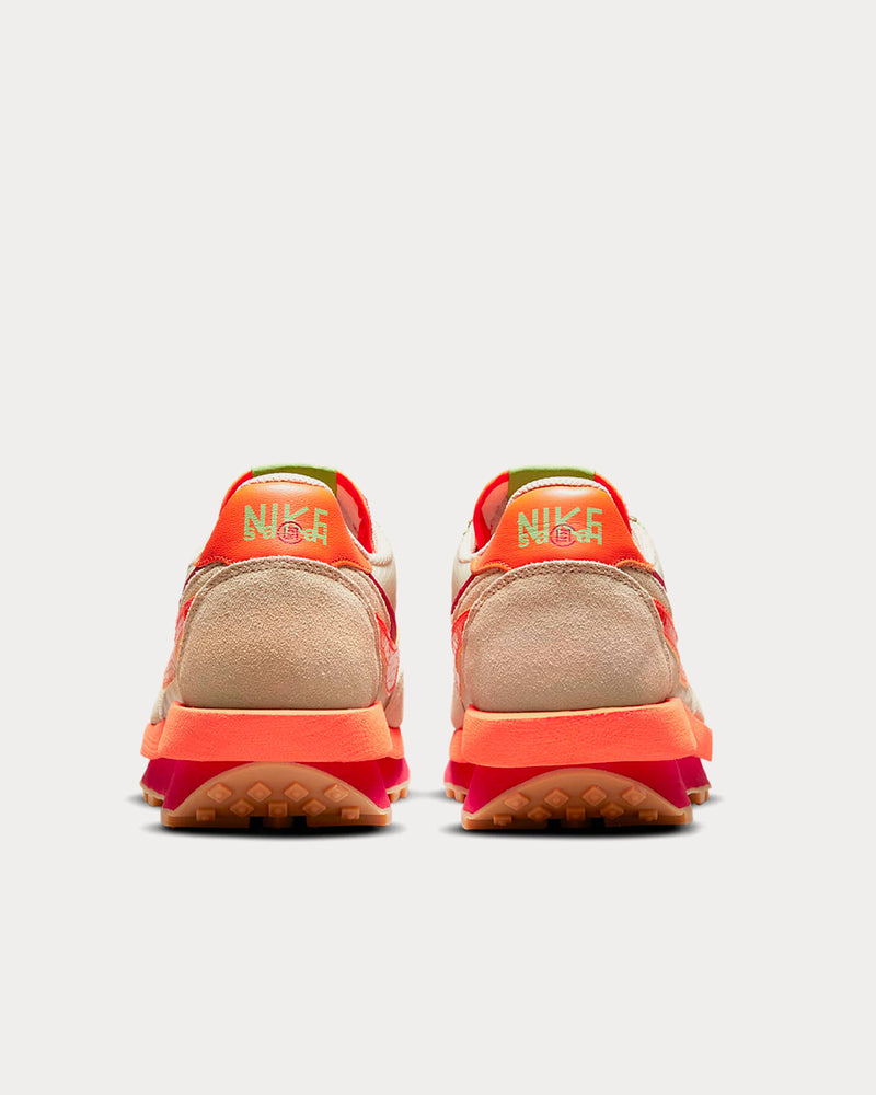 Nike x Sacai x CLOT LDWaffle Orange Blaze / Deep Red Low Top Sneakers - 5