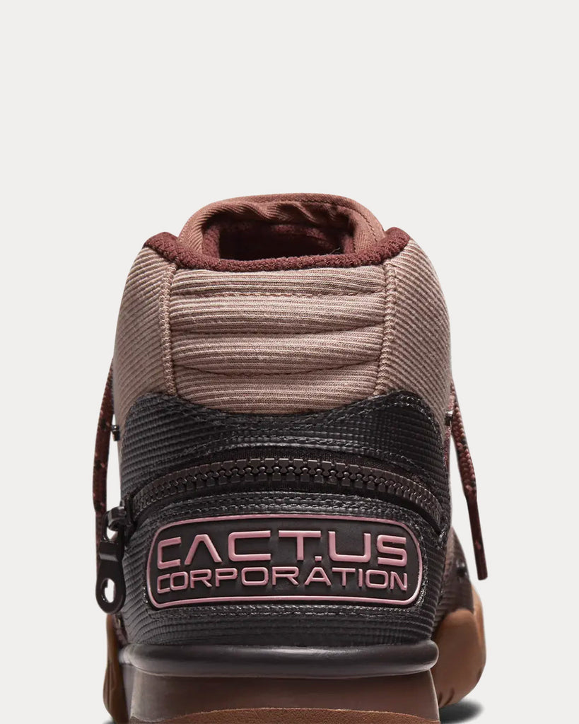 Nike x Travis Scott Air Trainer 1 Archaeo Brown and Rust Pink High Top Sneakers - Sneak in Peace