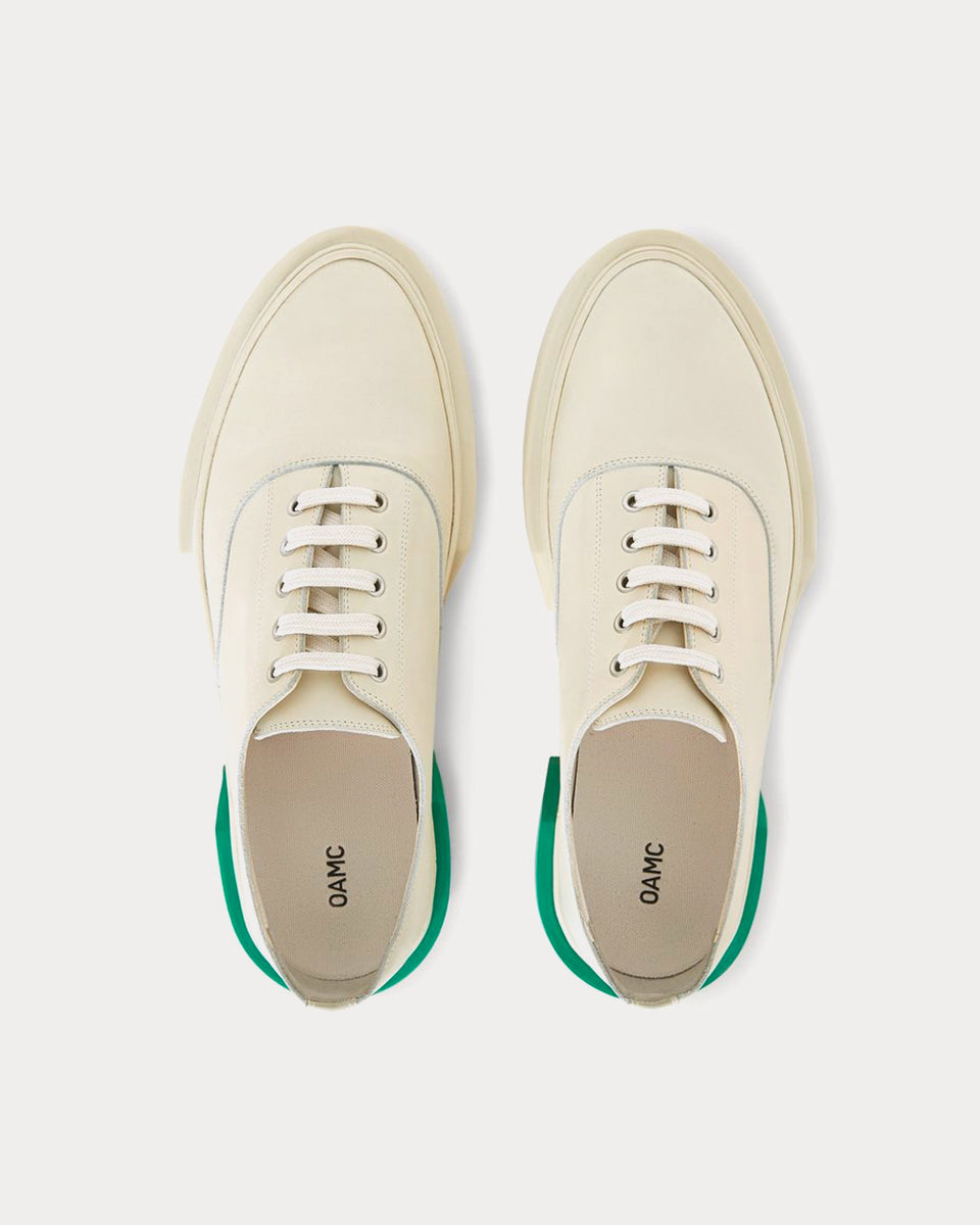 OAMC Inflate Plimsole Natural White / Green Low Top Sneakers