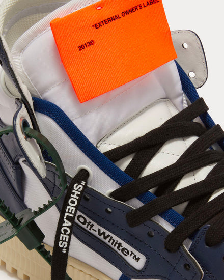 Off-White Men's Off Court Leather White Dark Blue High Top