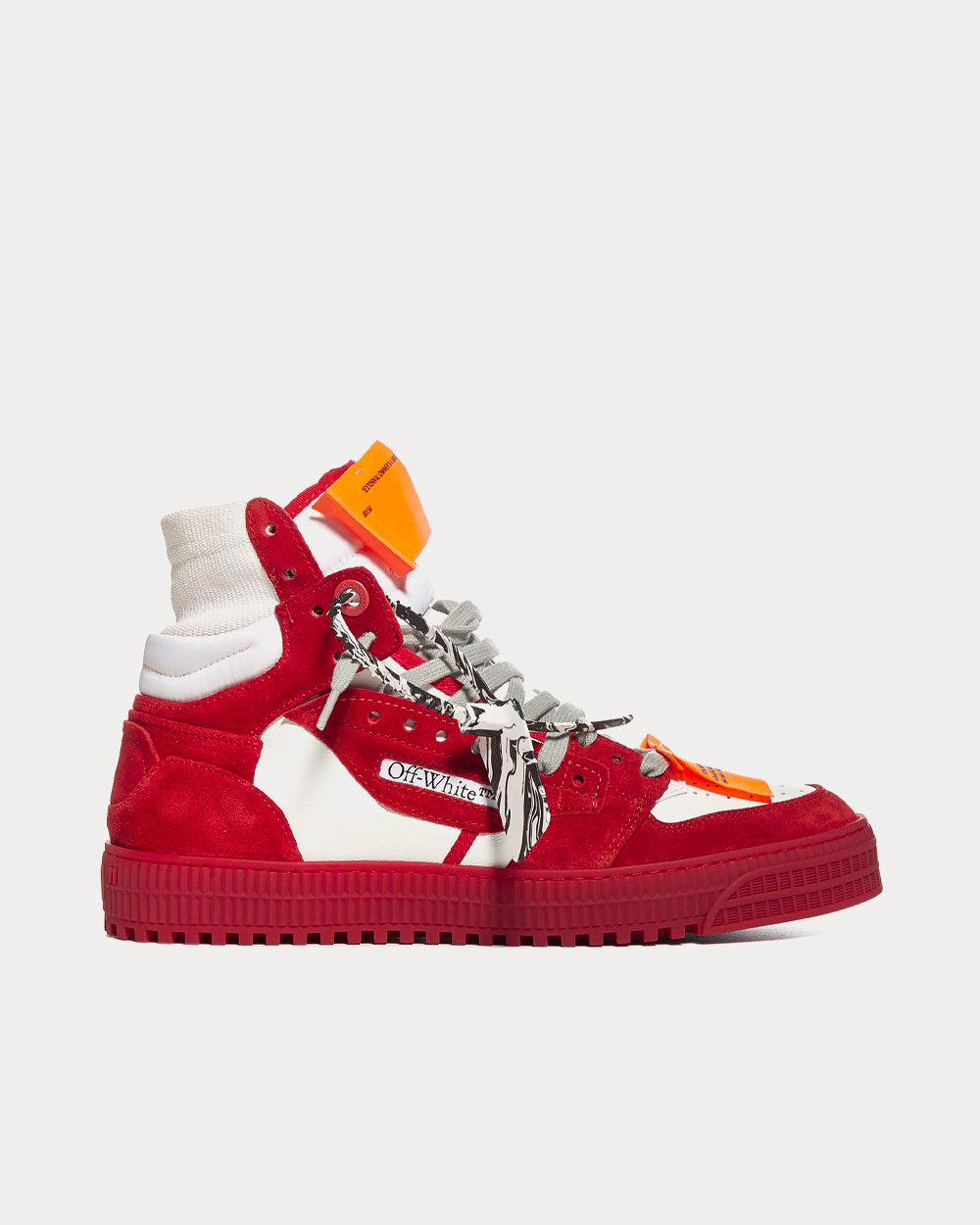 Off-White Men's Off-Court 3.0 Red / White High Top Sneakers