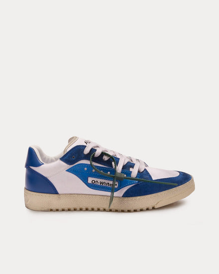 Off-White 5.0 Sneaker Vintage Finish White / Dark Blue Low Top Sneakers - 1