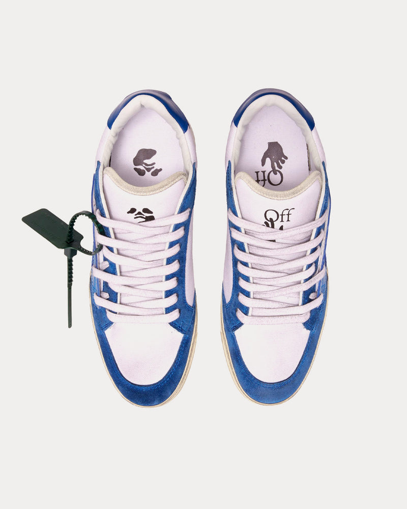 Off-White 5.0 Sneaker Vintage Finish White / Dark Blue Low Top Sneakers - 2