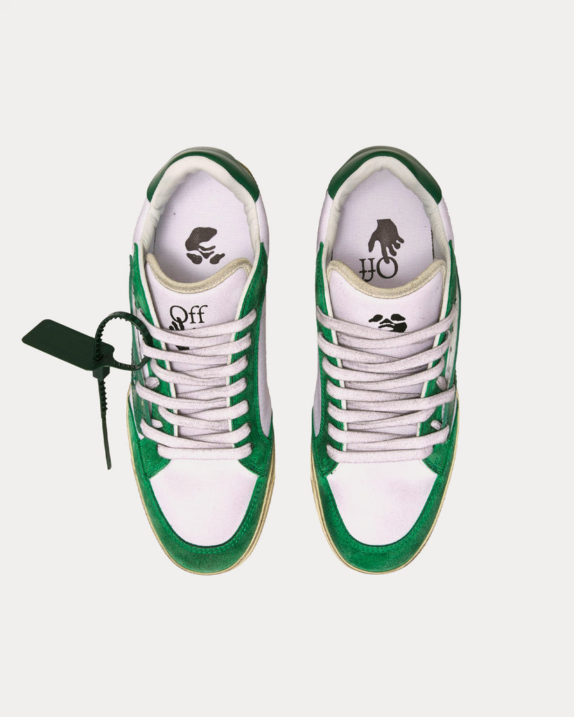 Green off deals white sneakers