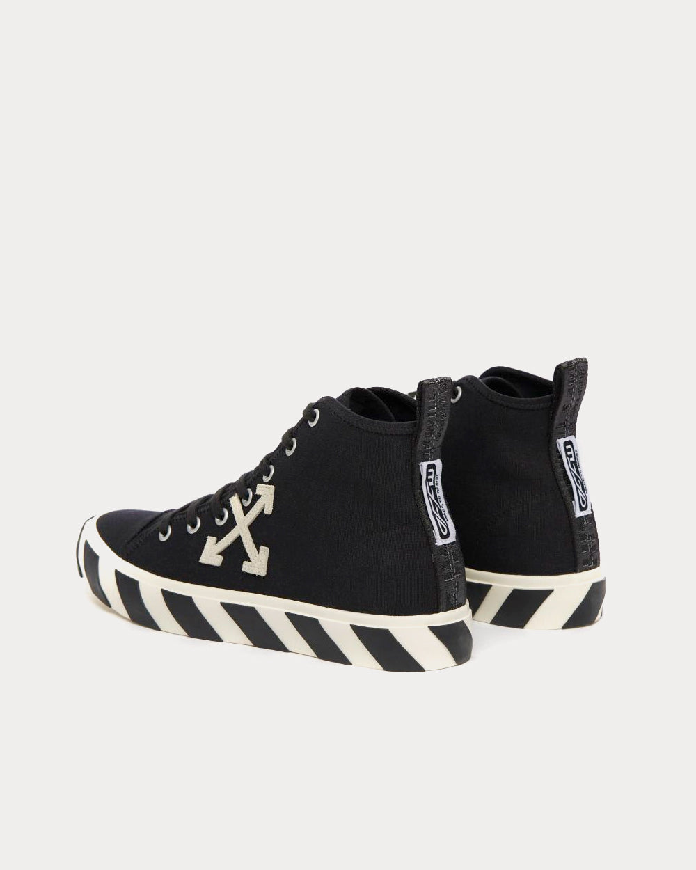 Off-White - Mid Vulcanized Black High Top Sneakers