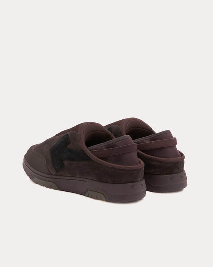 Off-White Mule Out Of Office Brown / Black Slip Ons - 4