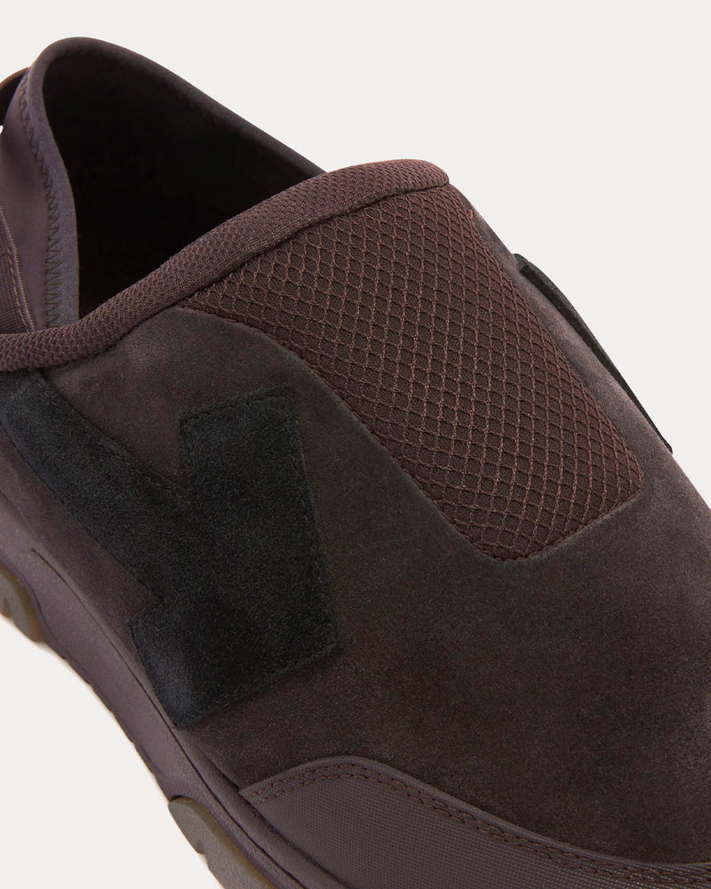 Off-White Mule Out Of Office Brown / Black Slip Ons - 5