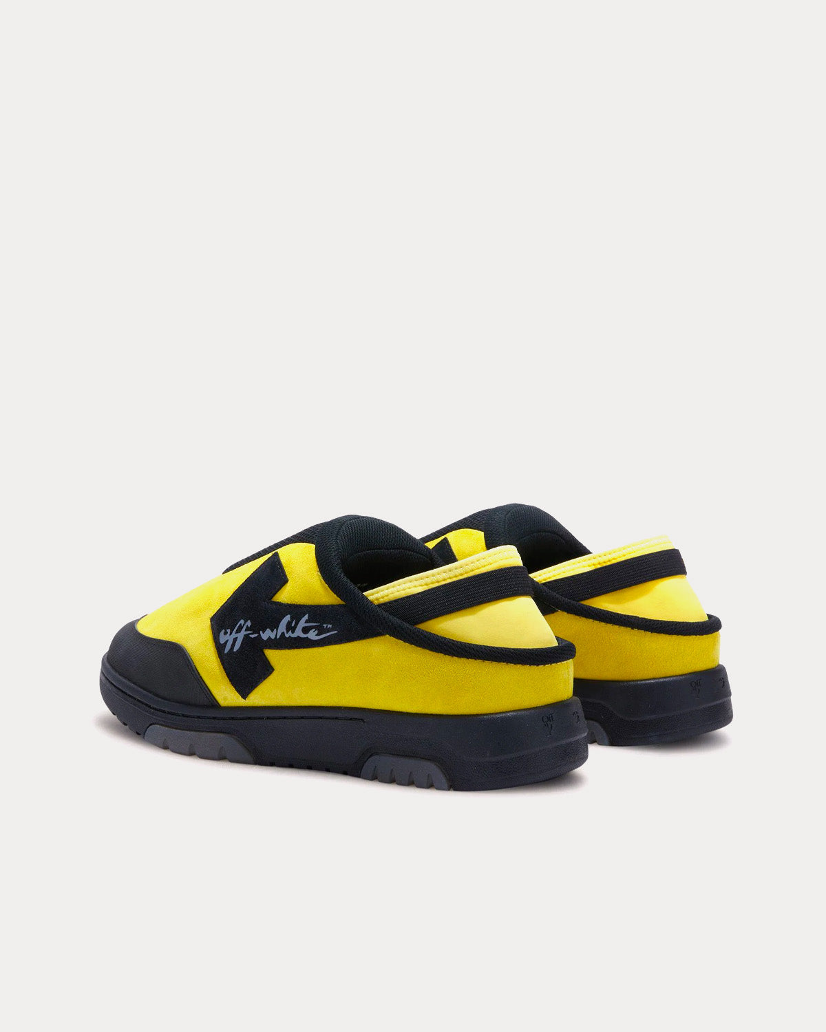 Off-White Men's Mule Out Of Office Yellow / Black Slip Ons