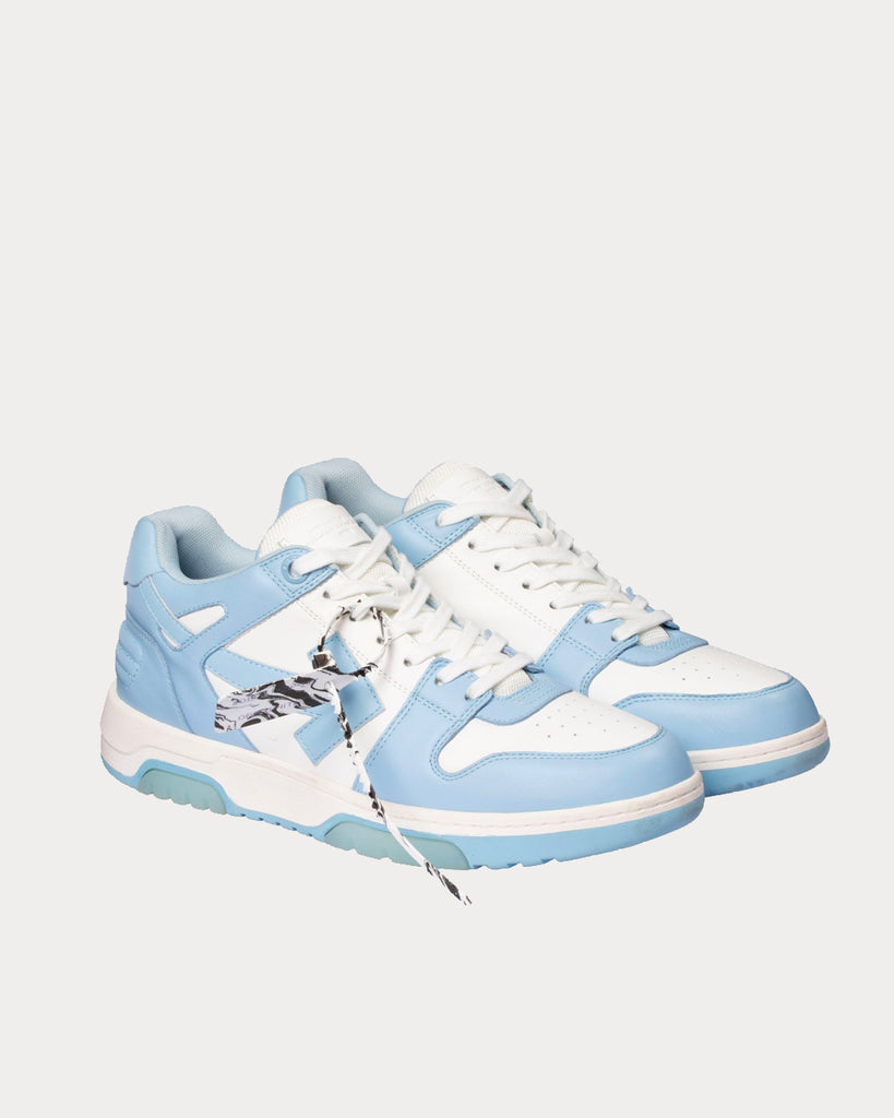Out Of Office OOO White Light Blue Low Top Sneakers