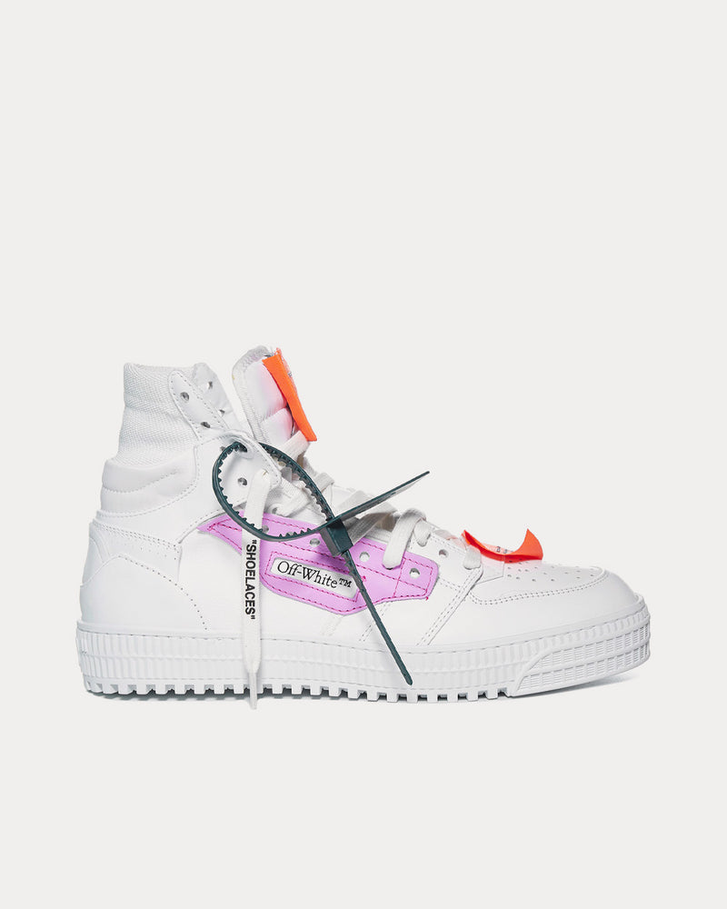Off-White Off-Court 3.0 White / Fuchsia High Top Sneakers - 1