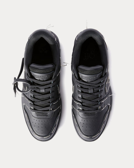 Off-White Ooo Low Sartorial Stitching Black Low Top Sneakers - 2