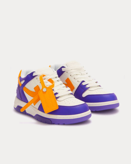 Off-White Women's Out Of Office Purple Yellow Low Top Sneakers