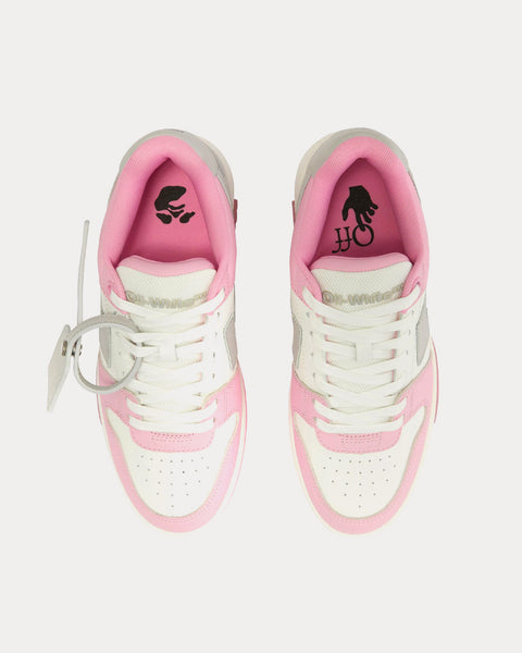 Out of Office Grey Arrow Calf Leather Pink / White Low Top Sneakers